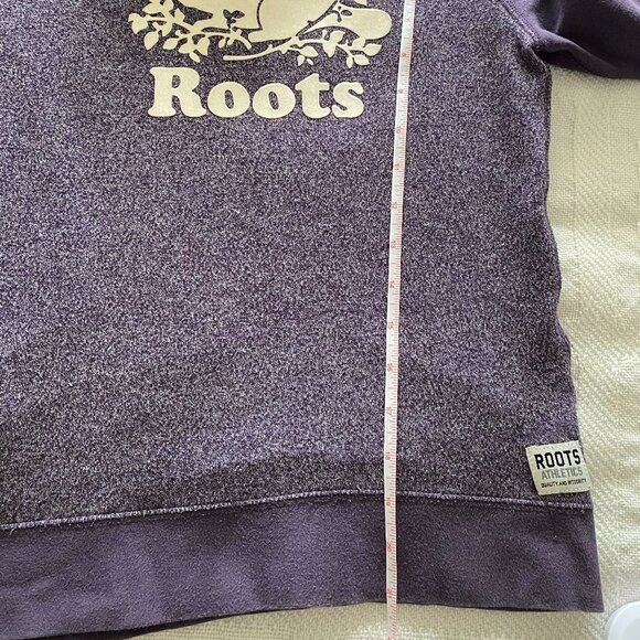 ROOTS KIDS SWEATSHIRT SWEATER TURTLENECK PURPLE HEATHER RAGLAN SLEEVES SIZE L - Picture 5 of 7
